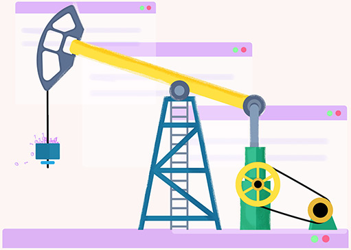 Oil rig drilling for metrics