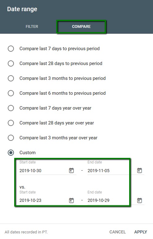 Date Range