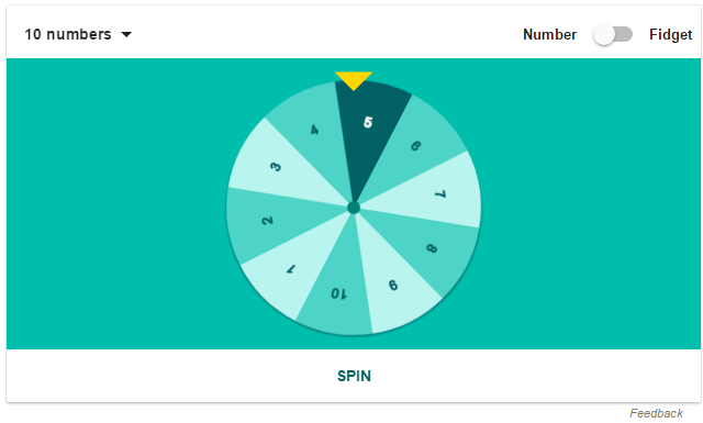 Google Number Wheel