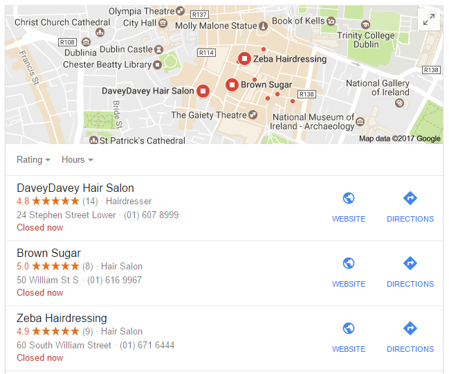 Google Local Pack for 'Best' Search
