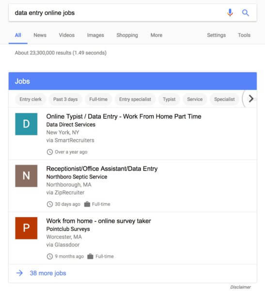 Google Hire Job Listings