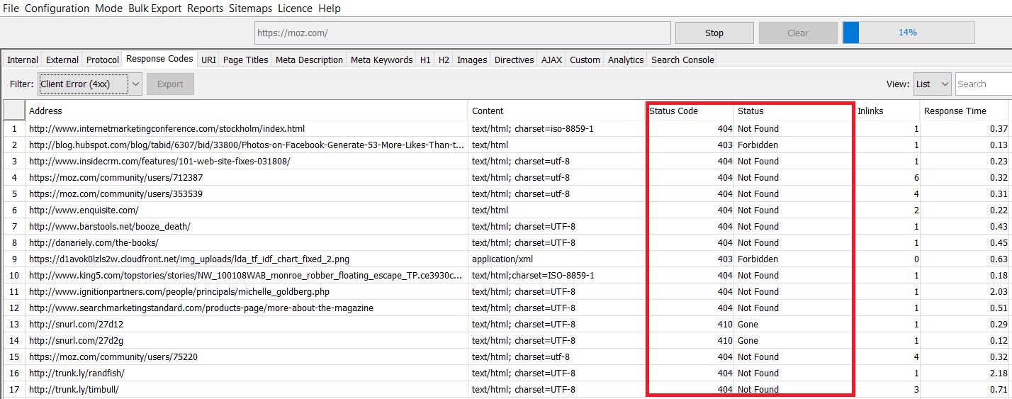 broken links on moz