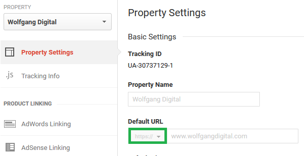 change google analytics from http to https